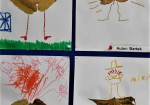 Prace dzieci - rysunki kreatywne "Jesienny stworek", 3